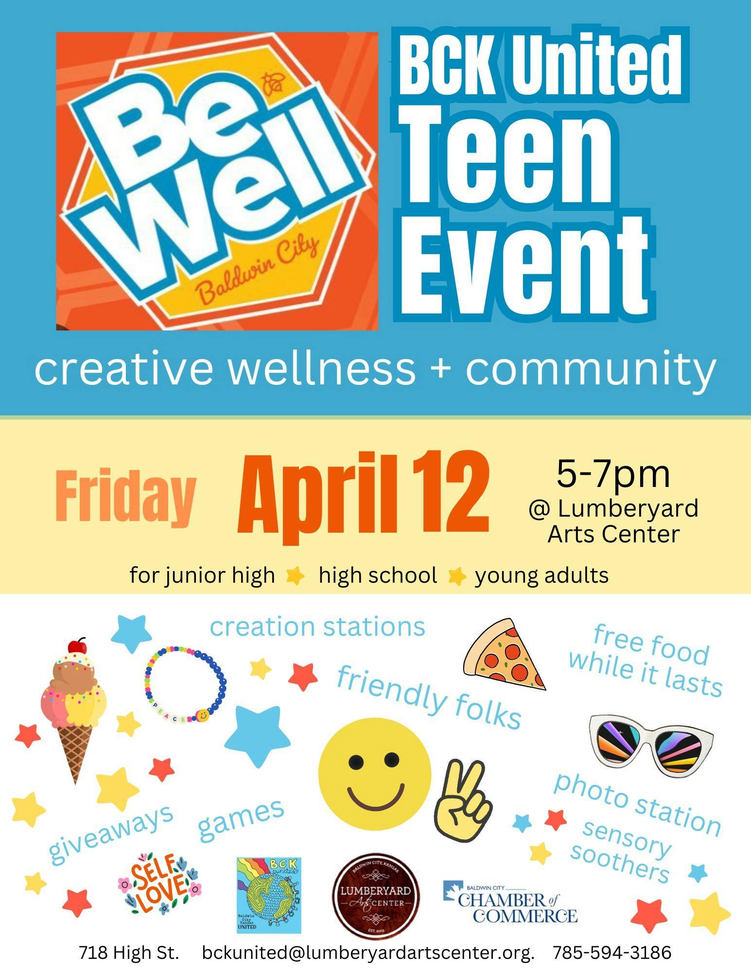 Be Well BCK United Teen Event April 14, 2024